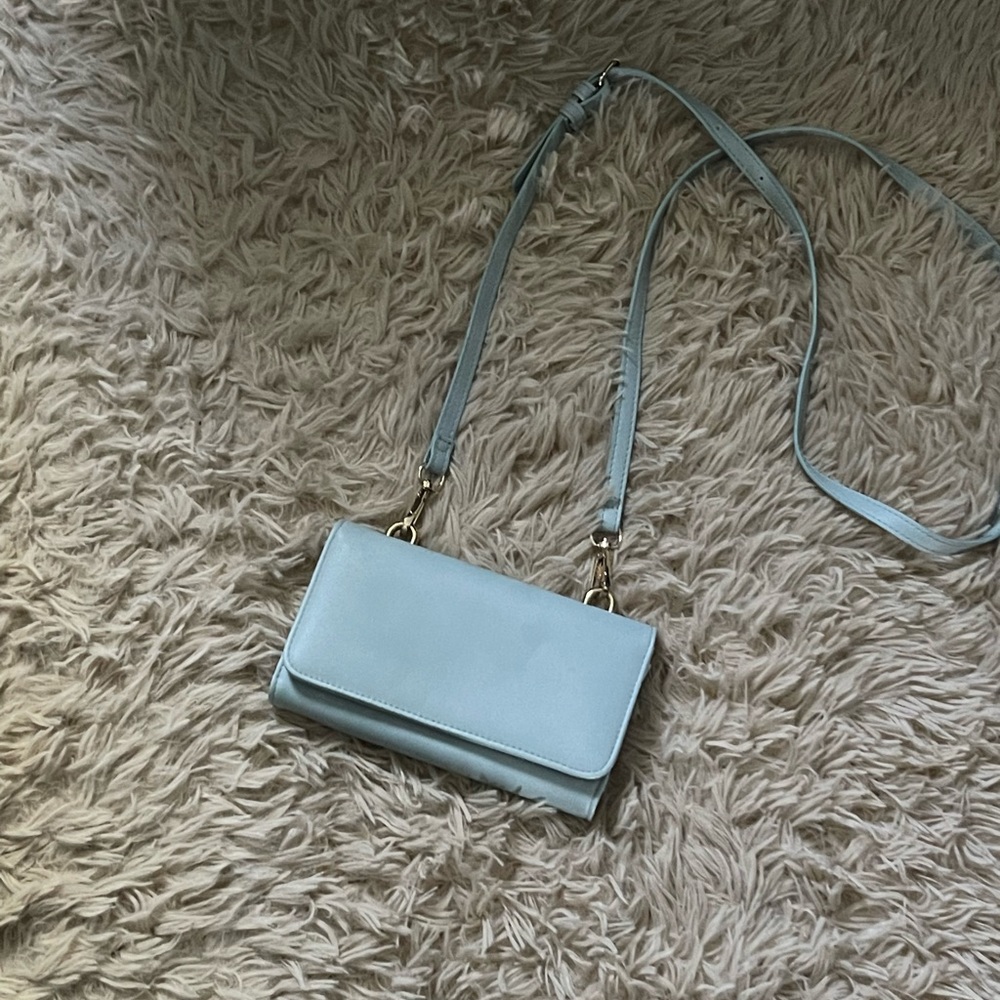 Blue The Limited Faux leather crossbody bag.